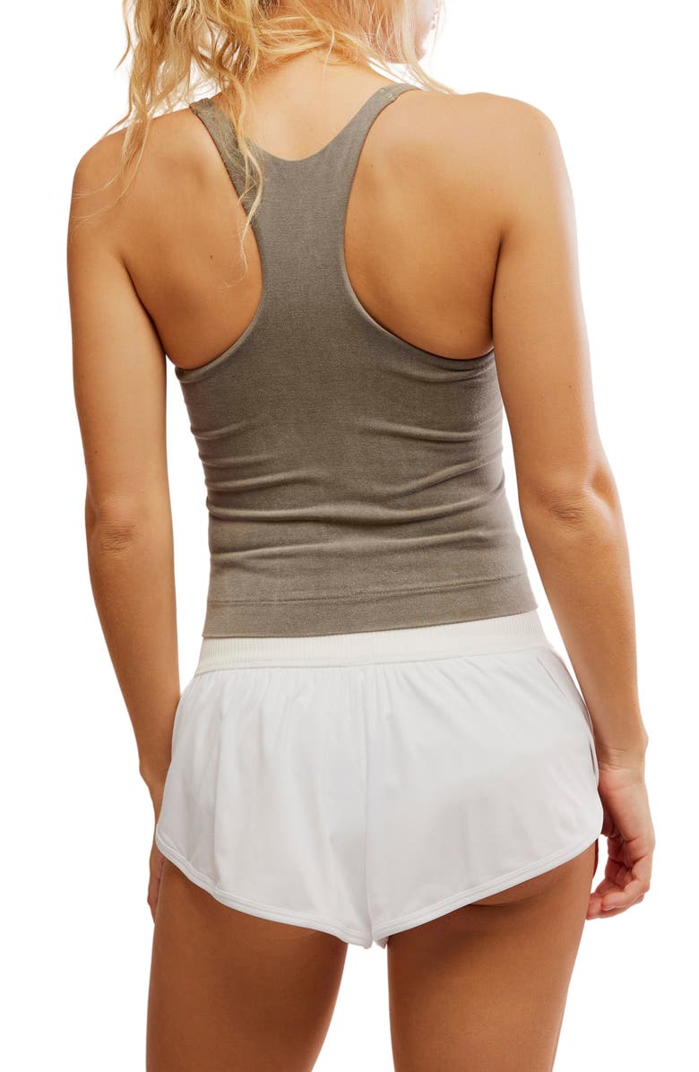 Free People FP Movement Go To Smooth Square Neck Camisole, Alternate, color, Washed Sagestone