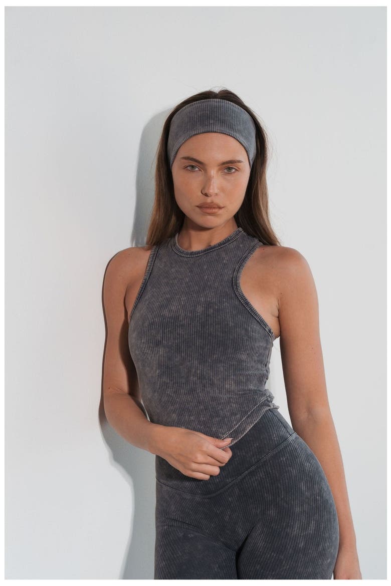 Cloud II Rib High Neck Tank, Main, color, Iron Washed