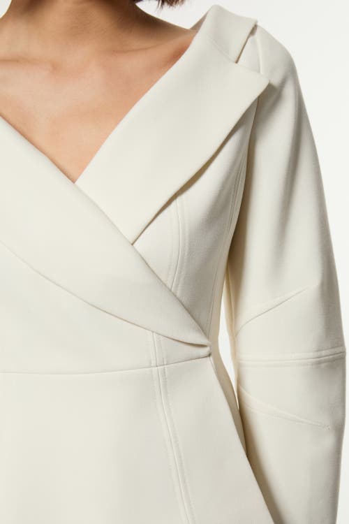 Karen Millen Compact Peplum Tailored Jacket In Neutral