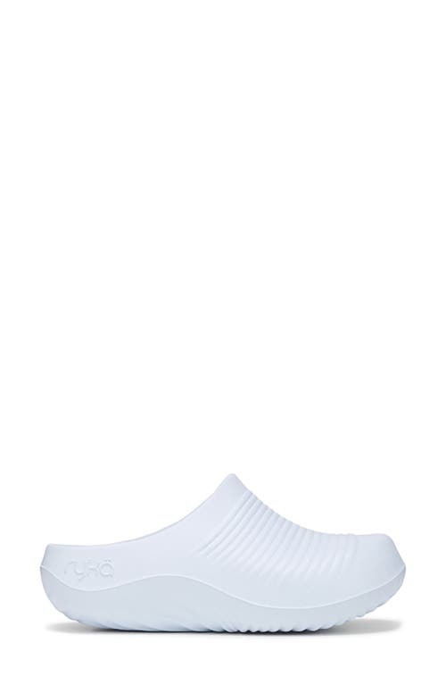 Ryka Women's Echo Recovery Round Toe Slip On Clogs In Ice Blue