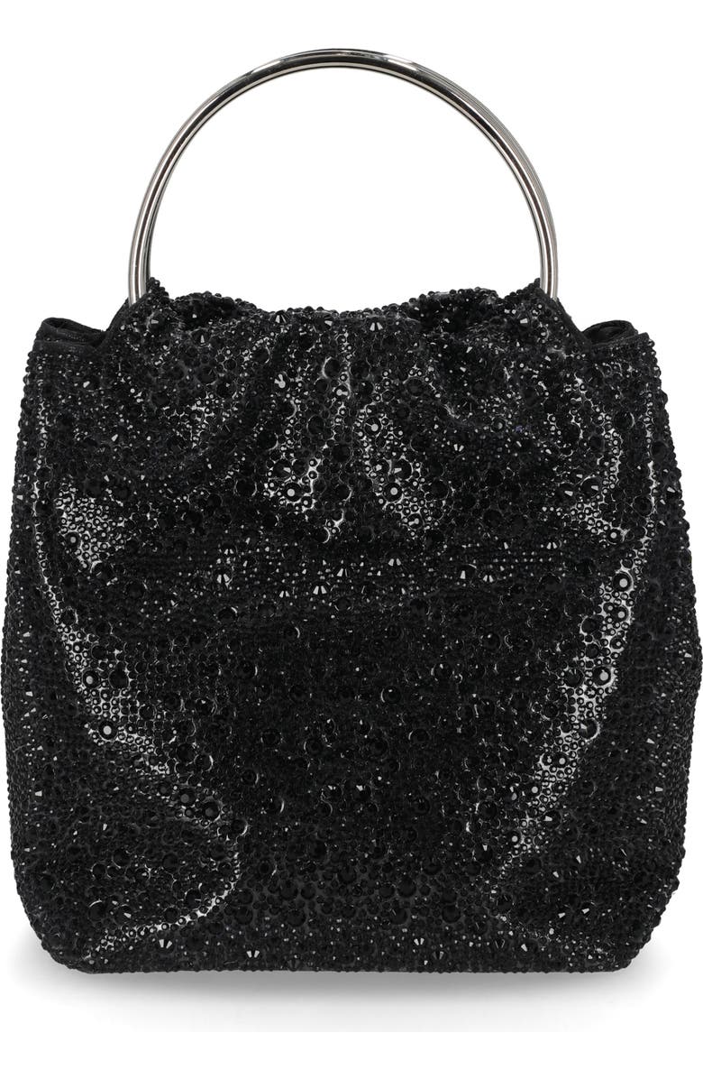 Jessica McClintock Nikki Ring Top Handle Clutch, Alternate, color, Black