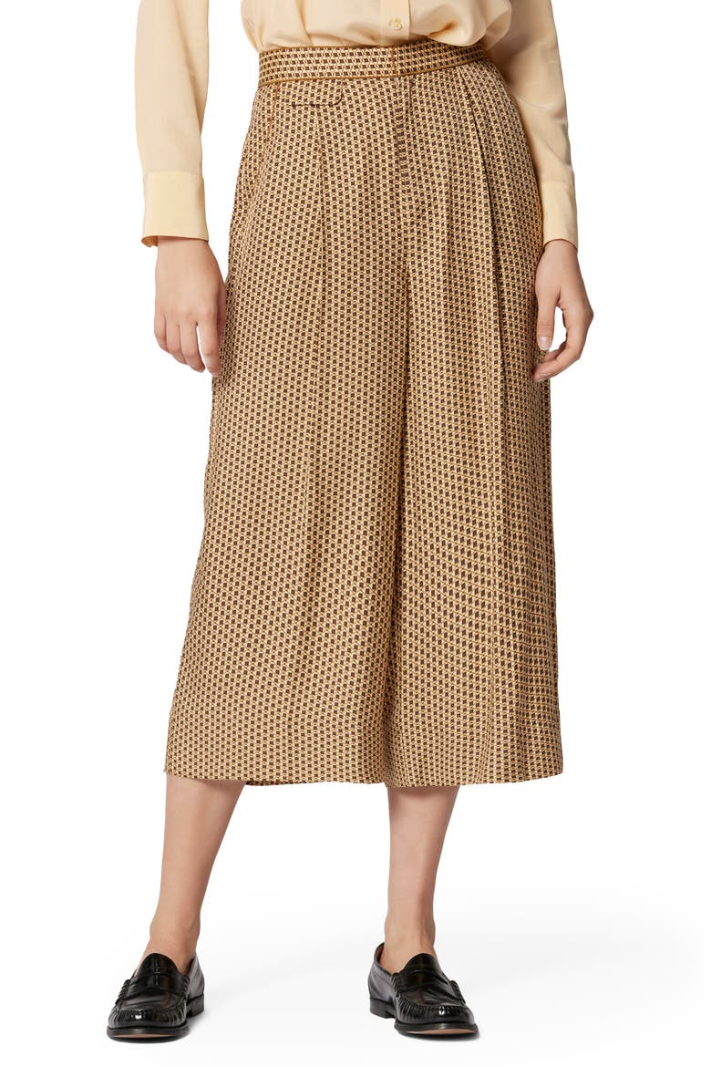 Allete Crop Wide Leg Pants, Main, color, BUFF MULTI