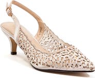 LADY COUTURE Rhinestone Laser Cut Slingback Pump