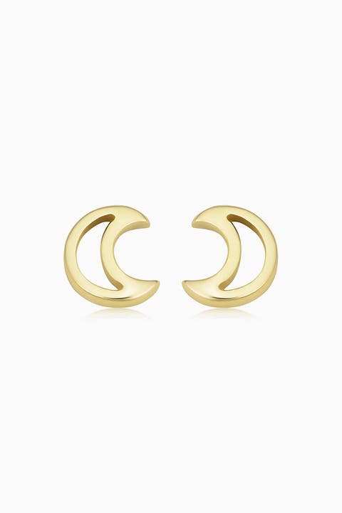 14K Yellow Gold Moondance Studs
