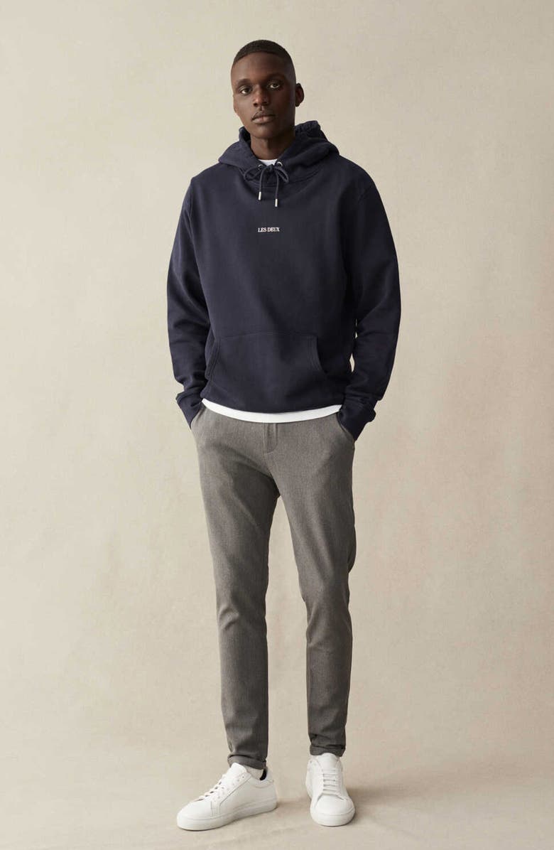 Les Deux Lens Hoodie, Alternate, color, Dark Navy/ White