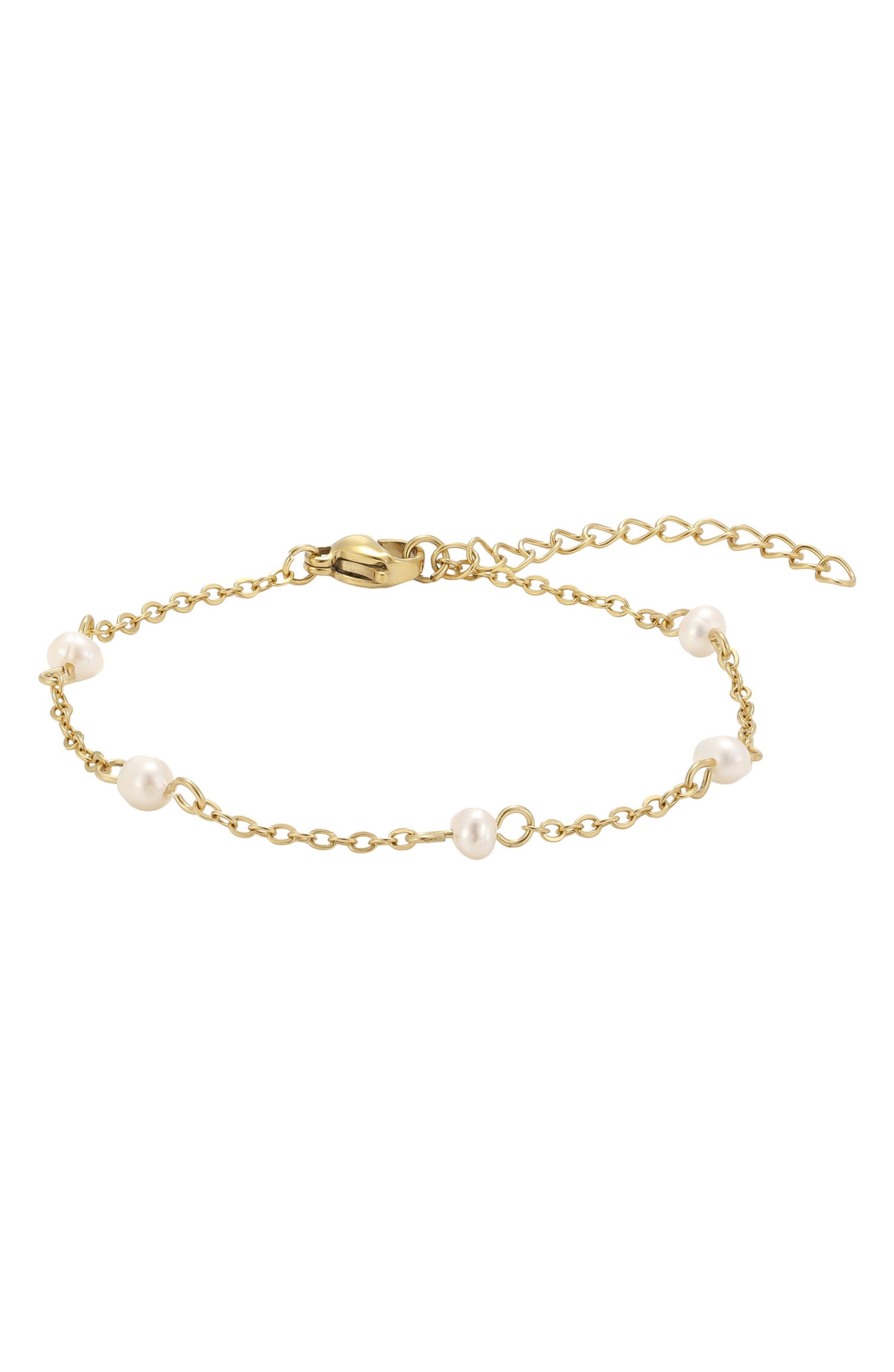 Imitation Pearl Chain Bracelet