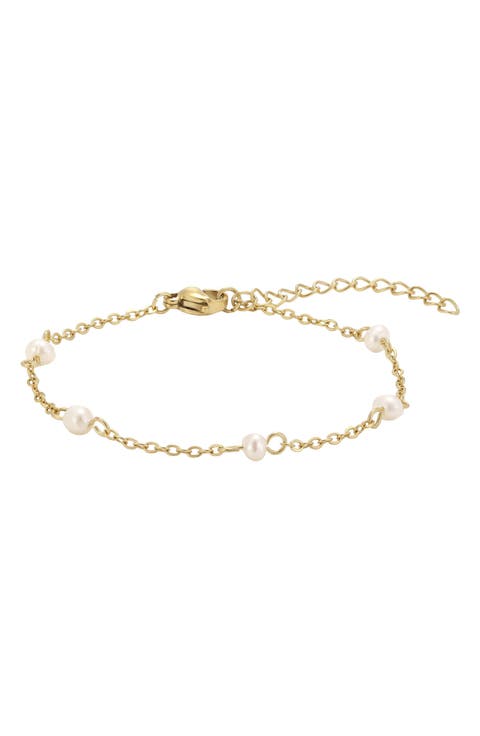 Imitation Pearl Chain Bracelet