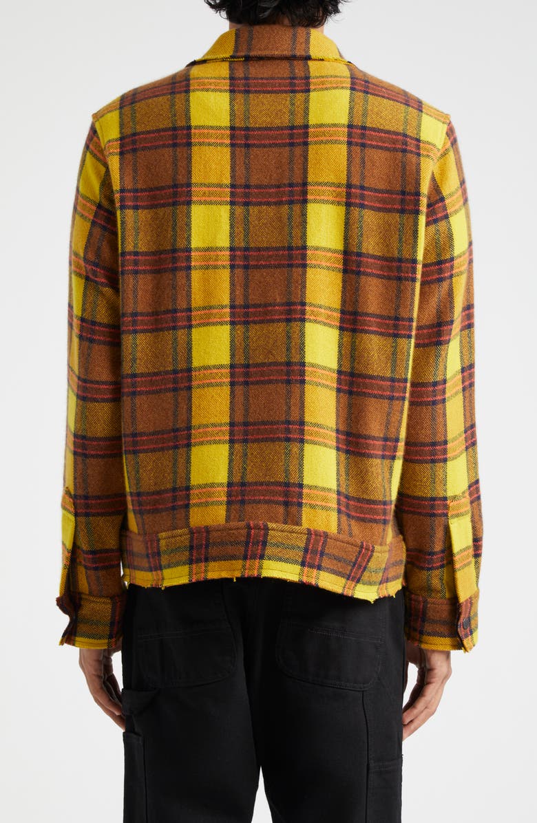 The Elder Statesman Sunshine Plaid Cashmere Jacket, Alternate, color, 