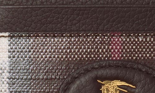 Burberry Highlands Coated Canvas Card Case In Brown