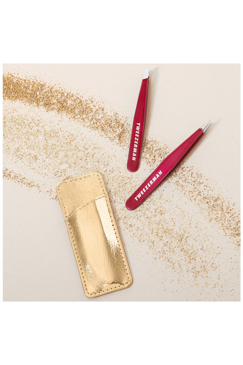 Mini Slant Tweezer & Point Tweezer Set $25 Value, Alternate, color, CELESTIAL FUSCHIA