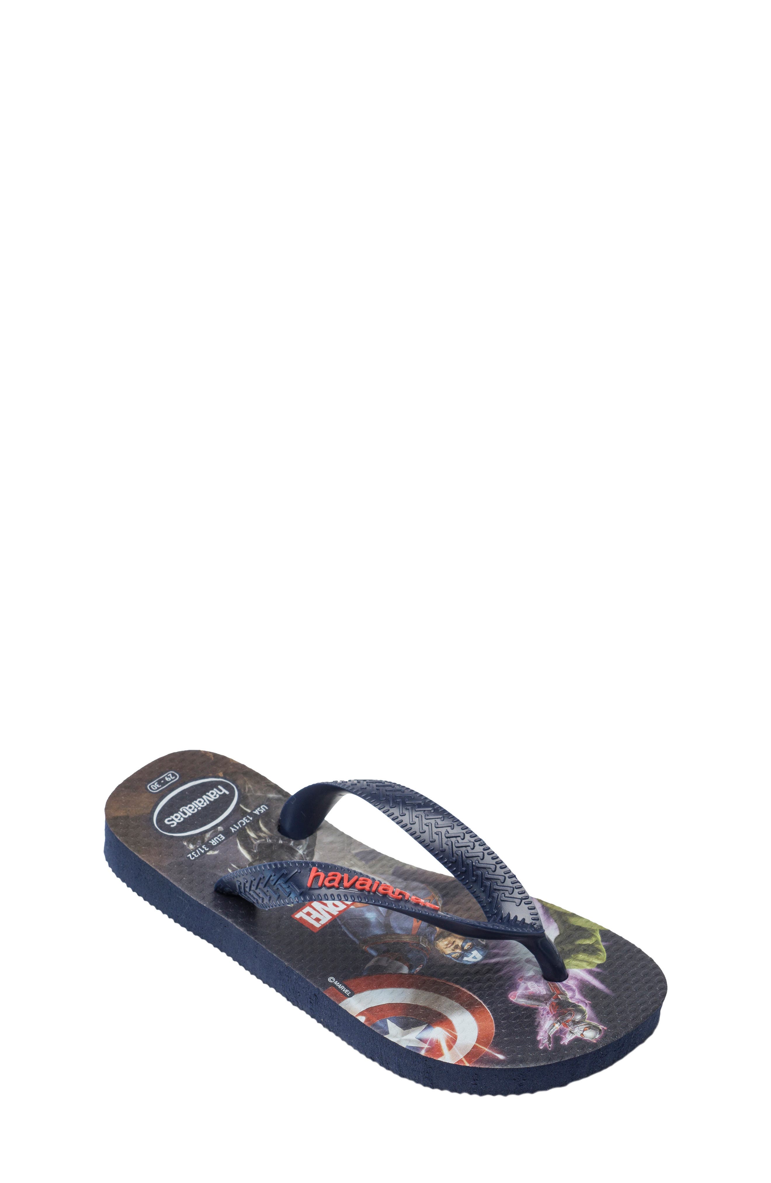 Top Marvel Flip Flop, Alternate, color, NAVY BLUE