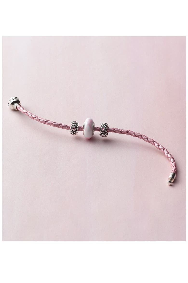 Breast Cancer Awareness Charm Bracelet Set, Alternate, color, PINK