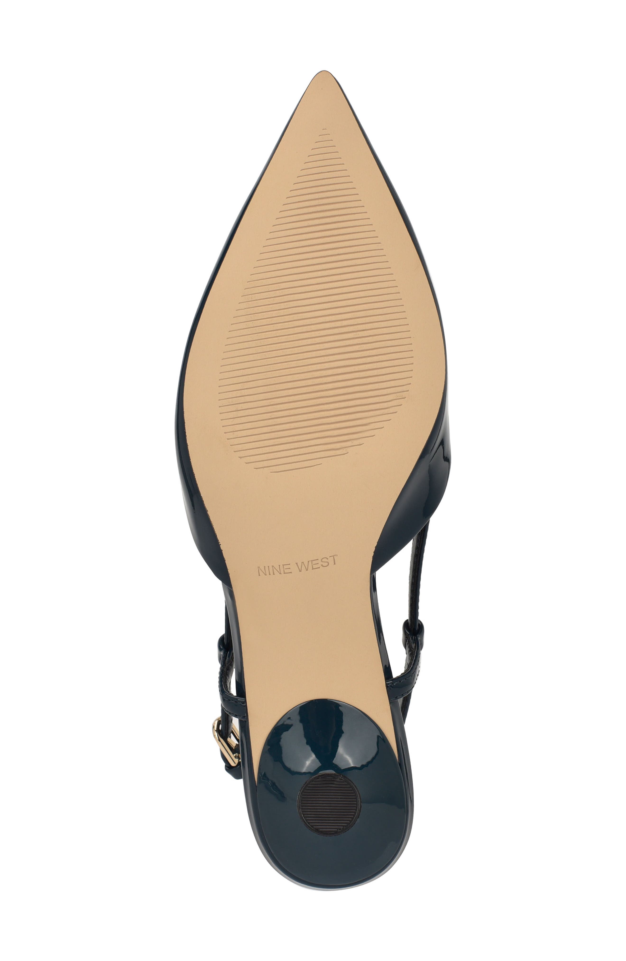 Rhonda Slingback Pointed Toe Kitten Heel Pump, Alternate, color, DARK BLUE