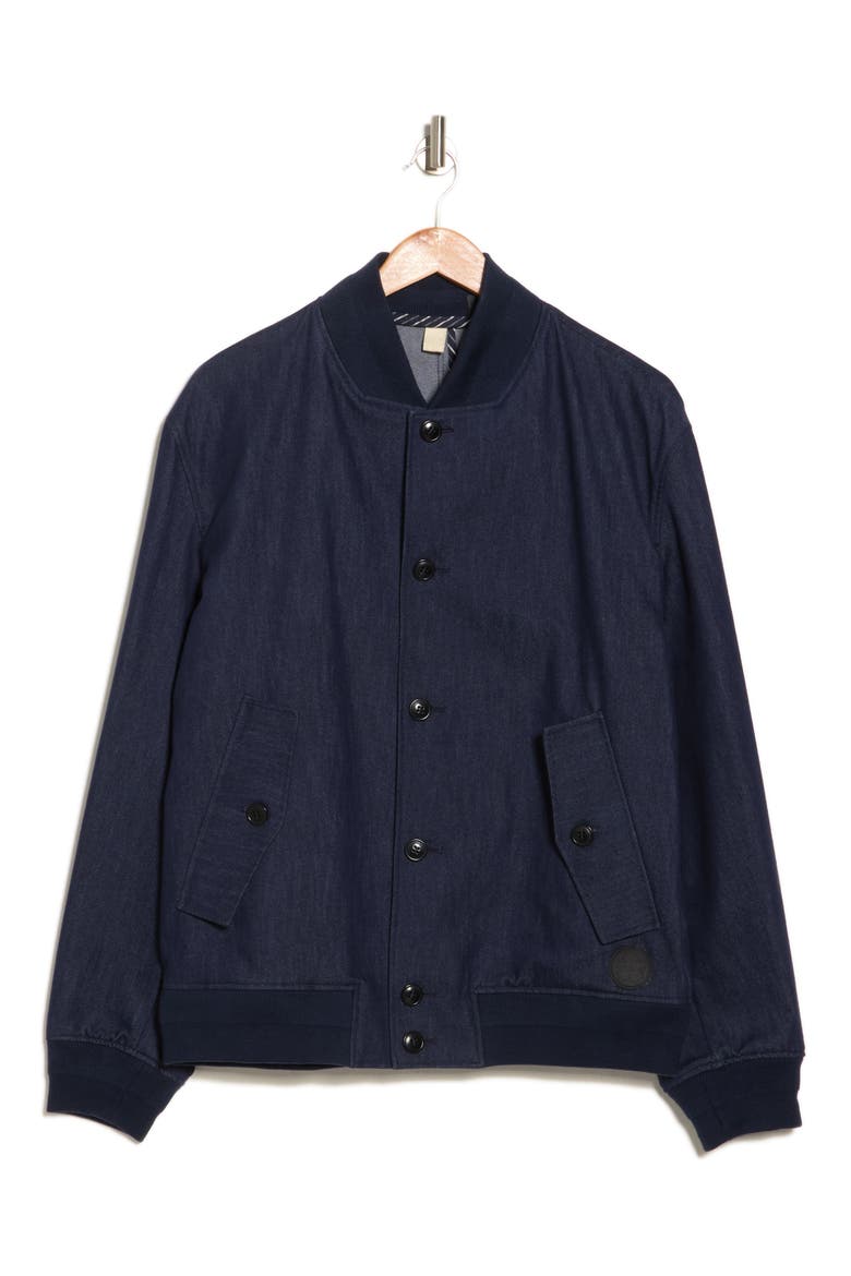 Conham Denim Bomber Jacket, Alternate, color, DK-BLUE