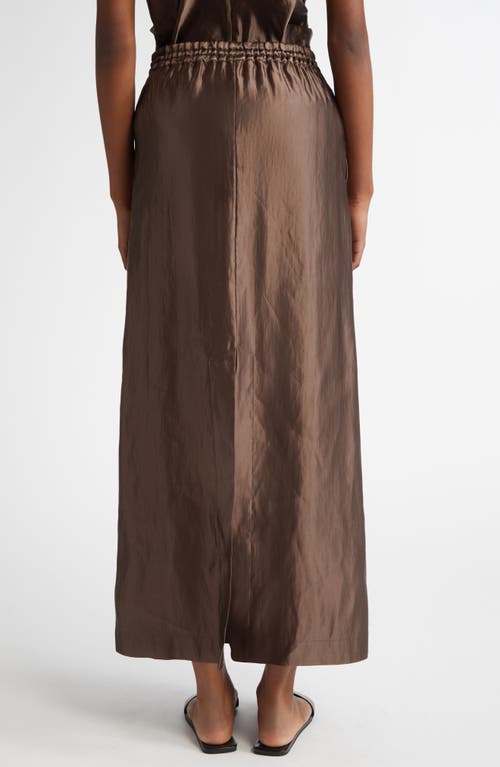 LOULOU STUDIO LOULOU DE SAISON LIAM LINEN & SILK SATIN MAXI SKIRT