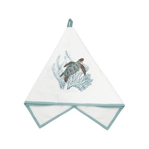 Turtley Awesome Coastal Coral 100% Cotton Terrycloth Towel