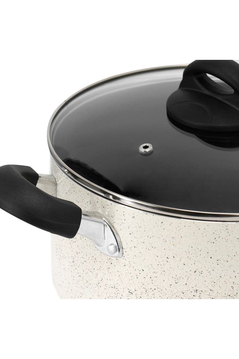 Clairborne 6 Quart Aluminum Nonstick Dutch Oven with Lid in Sand, Alternate, color, Beige