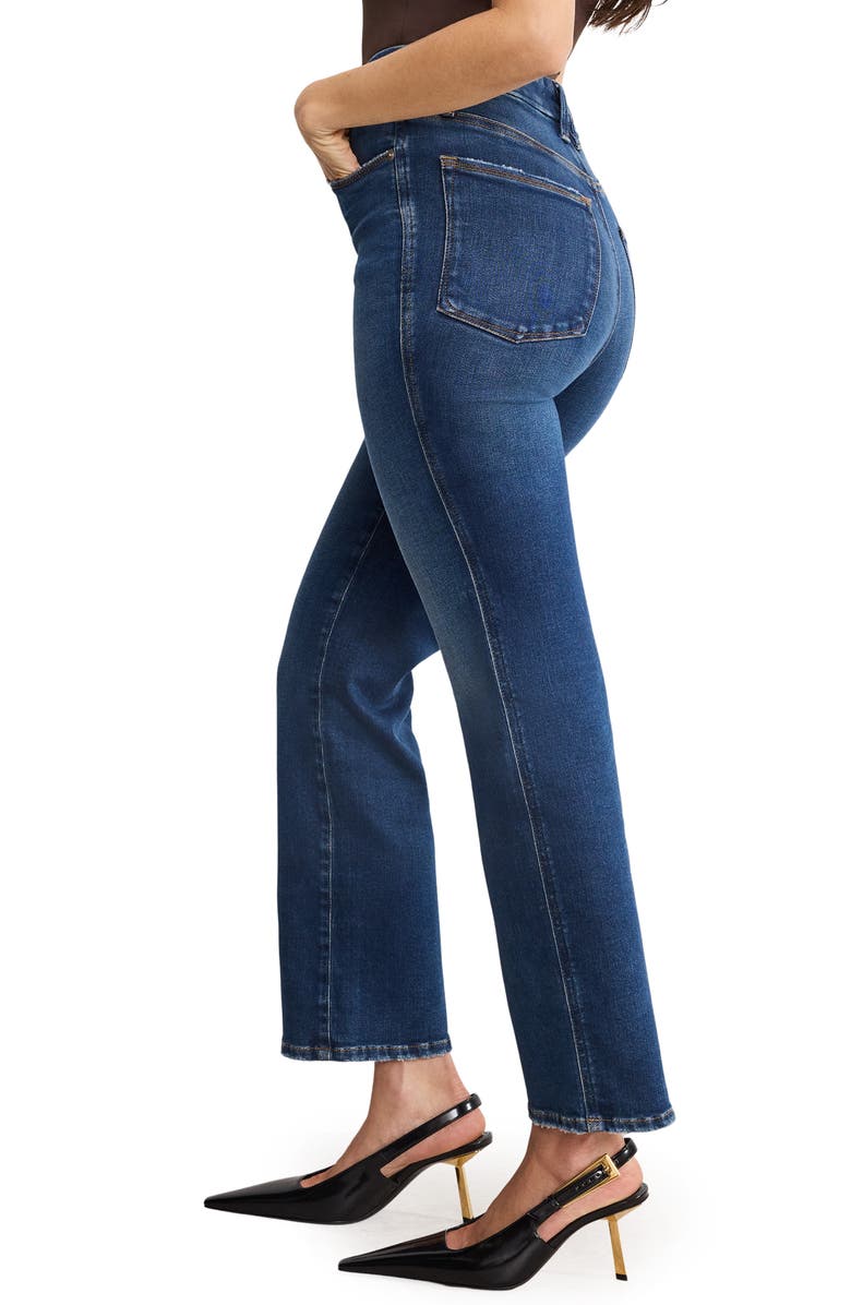 Good American Good Curve Straight Leg Jeans, Alternate, color, Indigo989