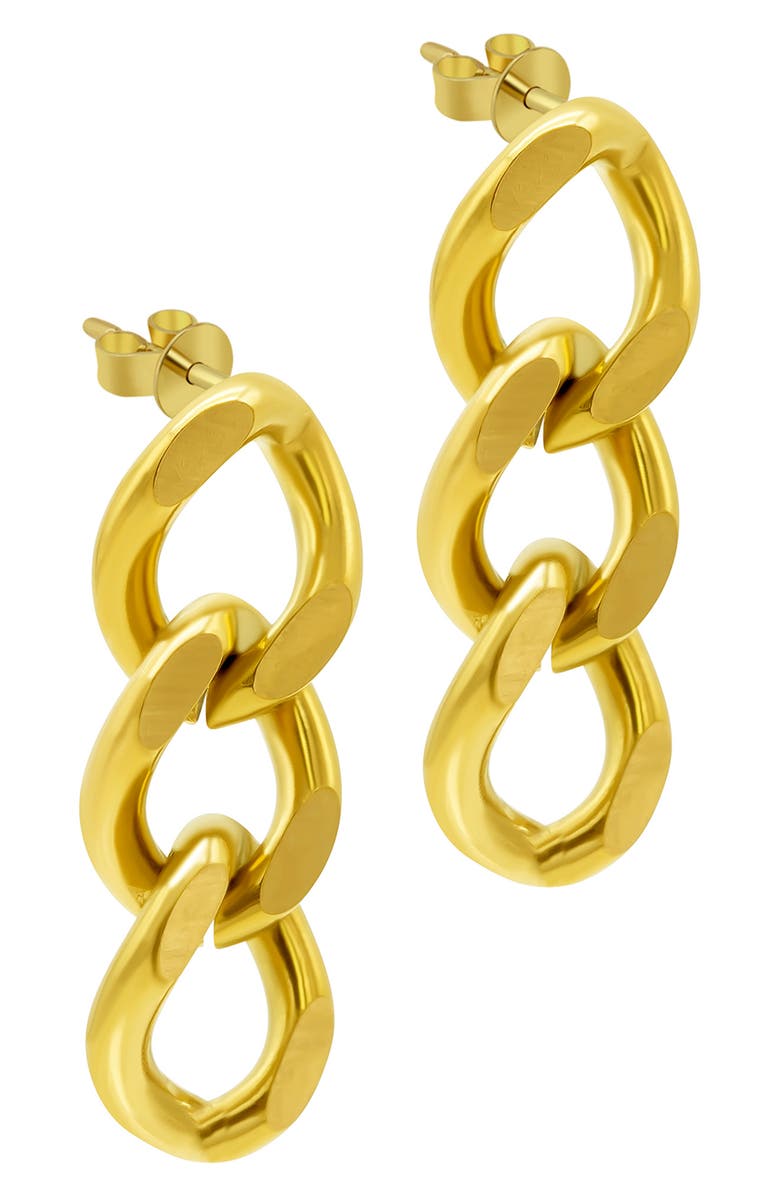Adornia Curb Chain Drop Earrings, Main, color, 