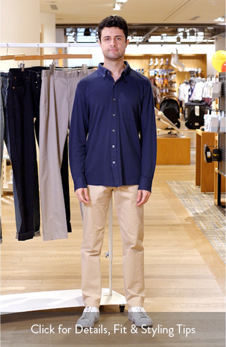 SILVER Cotton Blend Piqué Button-Down Shirt, sales video thumbnail