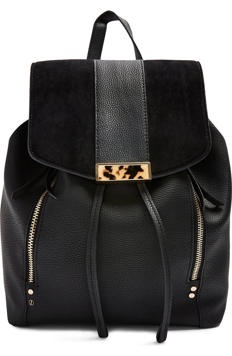 Topshop Burst Faux Leather Backpack, Main, color,