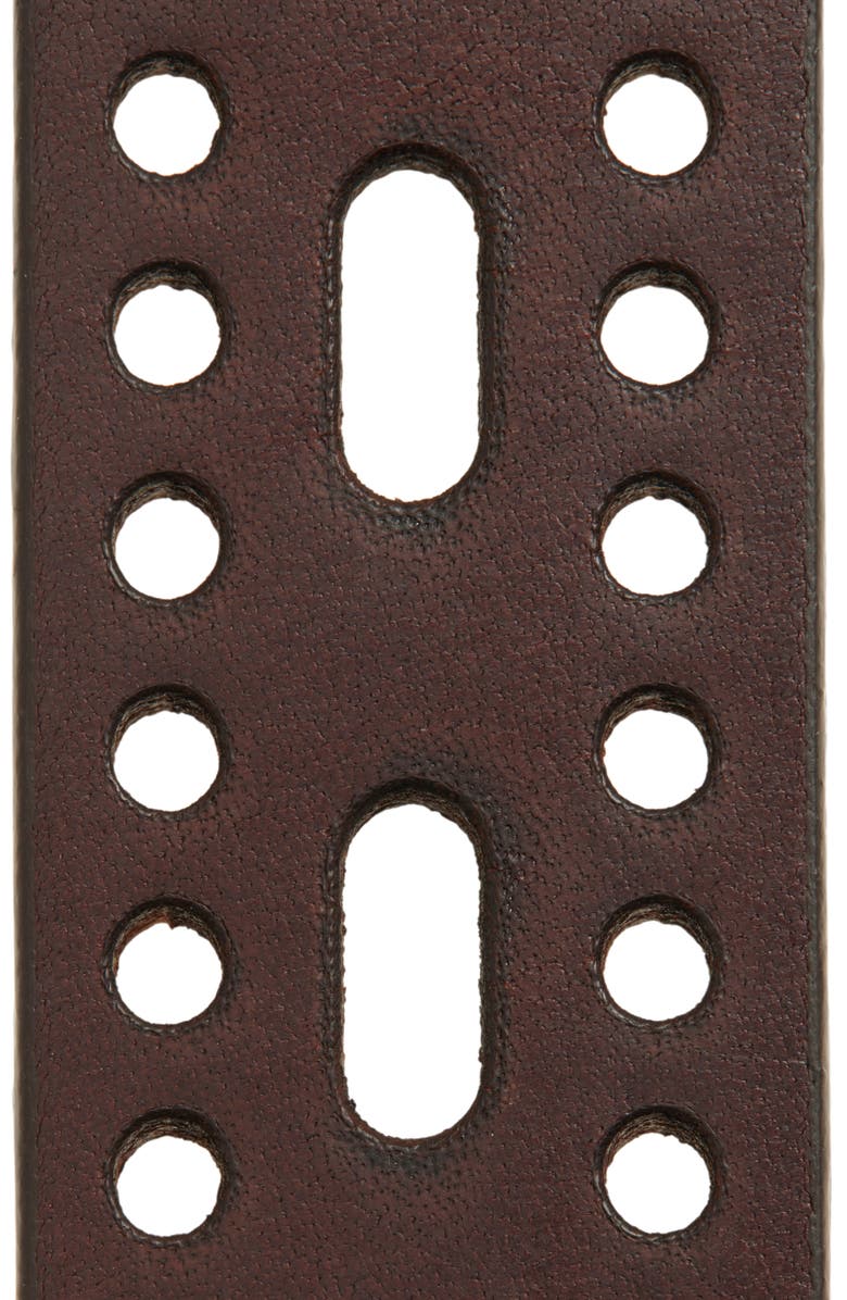 Etro Perforated Leather Belt, Alternate, color, Dark Brown M0696
