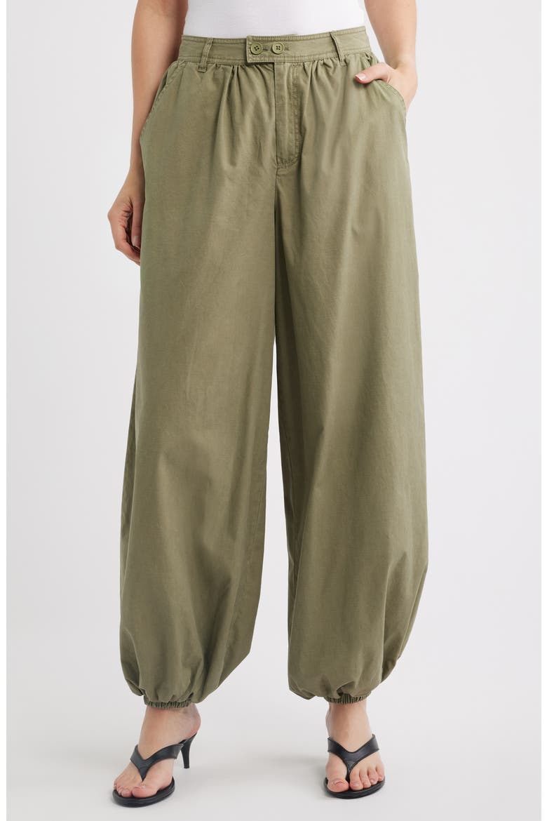 Ripstop Cotton Balloon Pants, Main, color, KHAKI