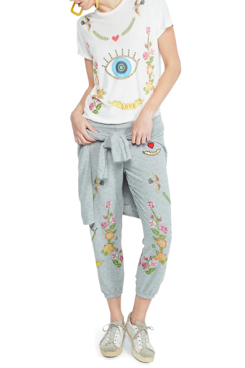 Edda Floral Eye Love Top, Alternate, color, Milk