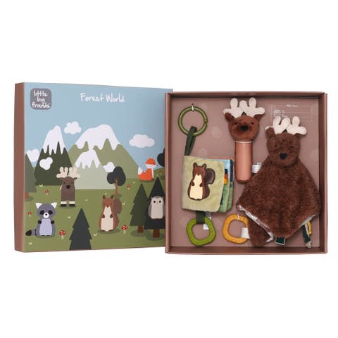 Forest Baby Gift Box Set - Comforter, Rattle & Soft Book
