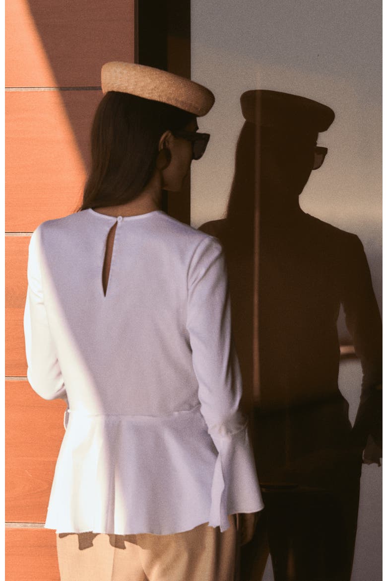Pia White Shirt, Alternate, color, White