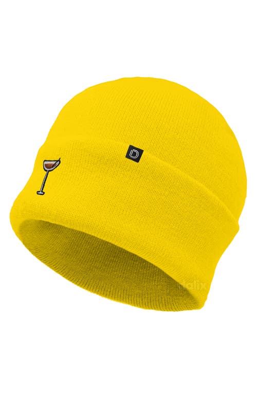 Dalix Espresso Martini Beanie Cap In Yellow