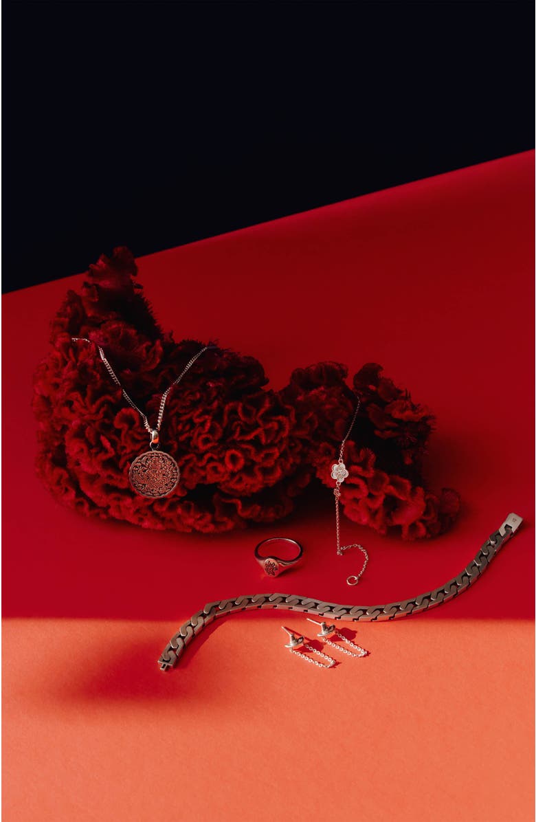 LOUPN Royal Dragon Pendant Necklace, Alternate, color, Silver