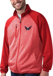G-III SPORTS BY CARL BANKS Men's G-III Sports by Carl Banks Red Washington Capitals Runners Raglan Full-Zip Track Jacket