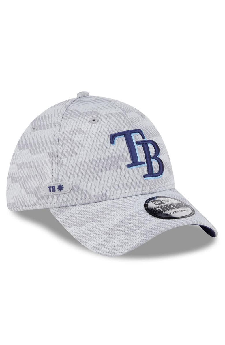 New Era Men's New Era Gray Tampa Bay Rays 2025 MLB Clubhouse 39THIRTY Flex Hat, Main, color, Gray