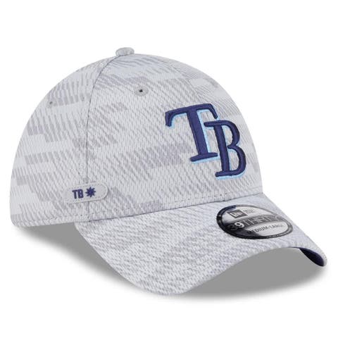 Men's New Era Gray Tampa Bay Rays 2025 MLB Clubhouse 39THIRTY Flex Hat