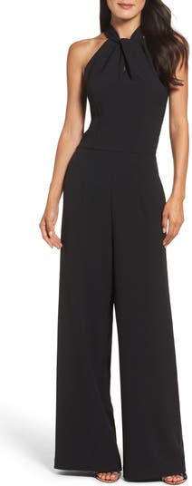 Halter Neck Wide Leg Jumpsuit