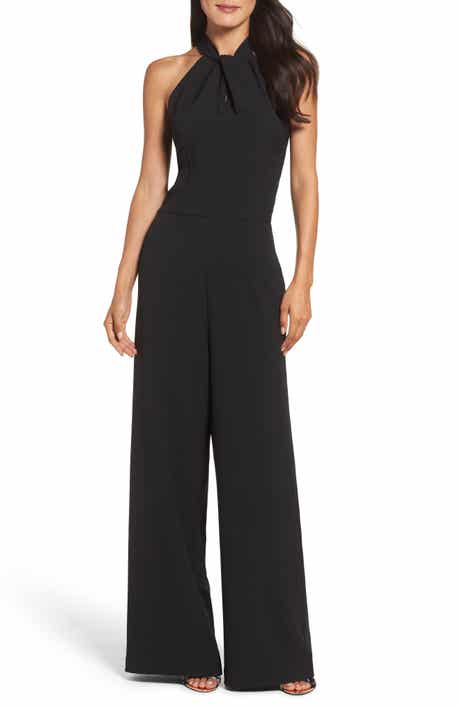 Julia Jordan Halter Neck Wide Leg Jumpsuit