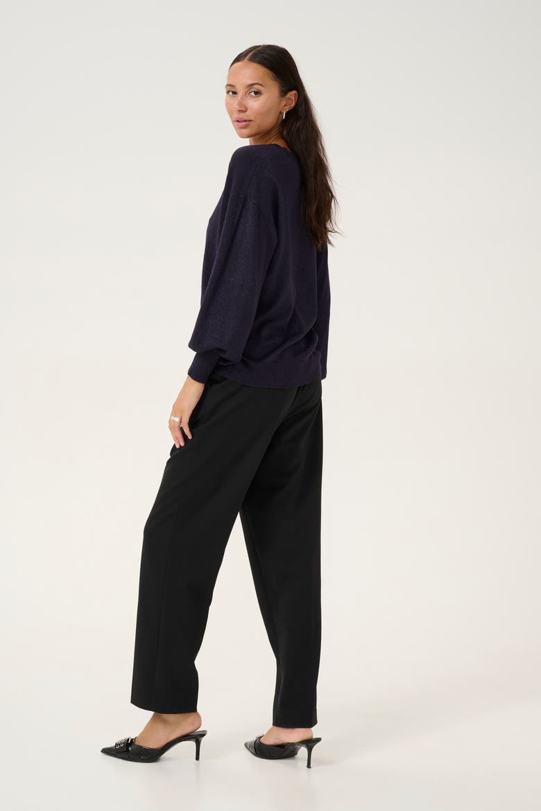 Regina Metallic Knit Pullover, Alternate, color, Dawn Purple