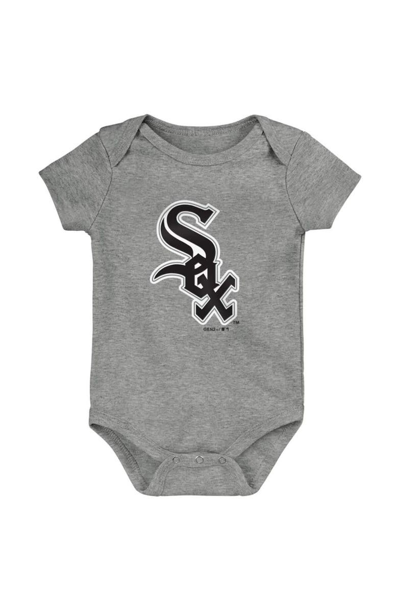 Outerstuff Infant Black/White/Gray Chicago White Sox Born To Win 3-Pack Bodysuit Set, Alternate, color, Black