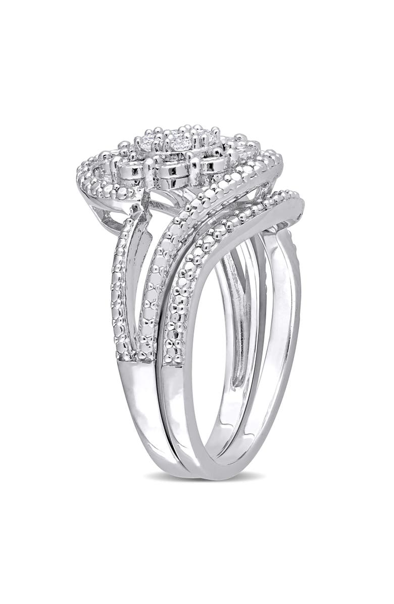 Julianna B. 1/4 CTW Diamond Vintage Bridal Ring Set, Alternate, color, Sterling Silver