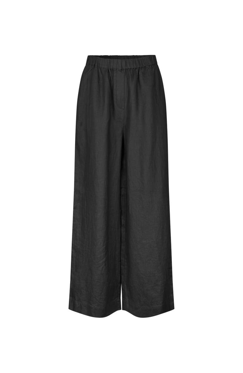 Masai Copenhagen MaParino Linen Wide Leg Pants, Alternate, color, Black