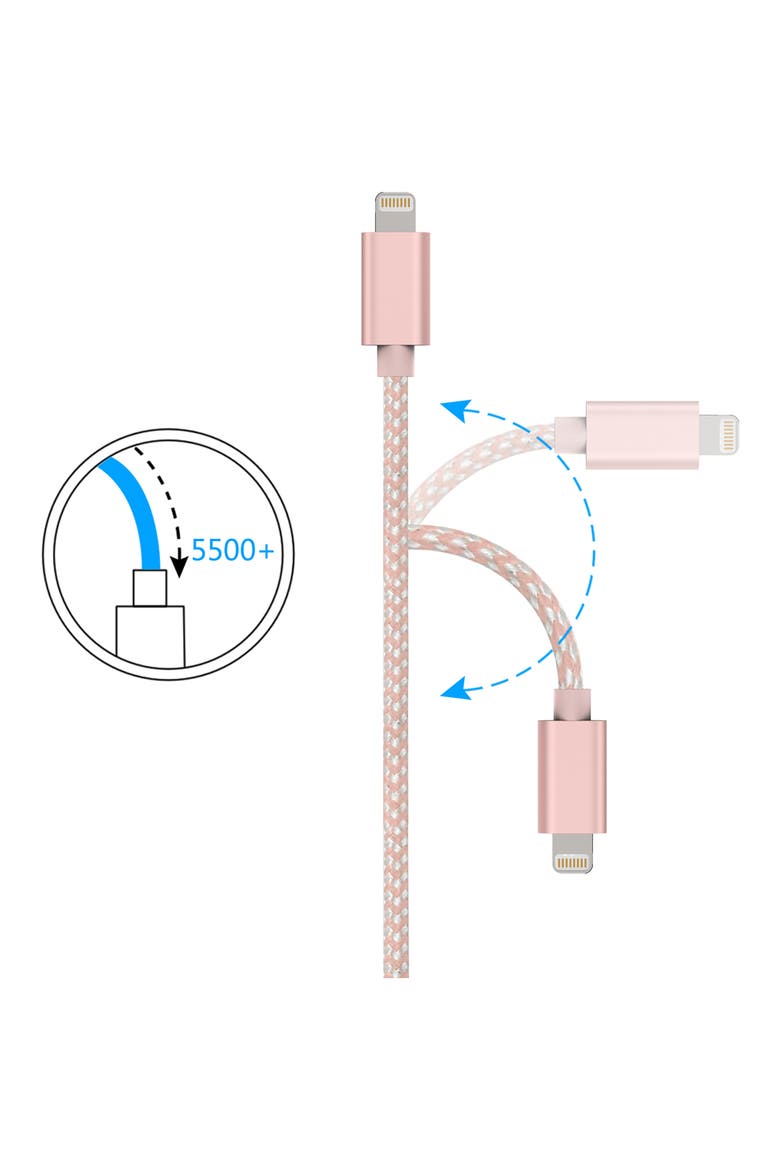 10 ft. 3-Pack MFI Lightning Cables, Alternate, color, ROSE GOLD