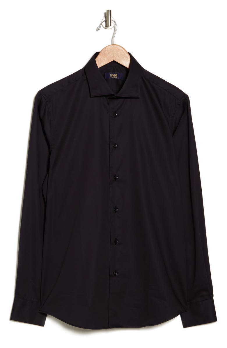 Cavalli Class Comfort Fit Cotton Dress Shirt, Alternate, color, Black