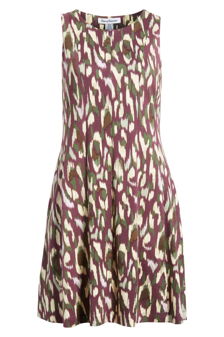 Darcy Cheetah Cove Sleeveless Fit & Flare Dress, Alternate, color, GRAPE WINE