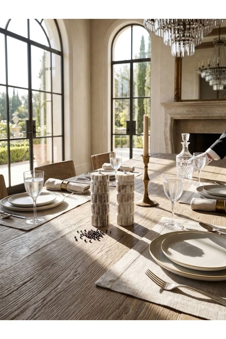Beatrix Marble Salt & Pepper Set, Alternate, color, Shades of Beige