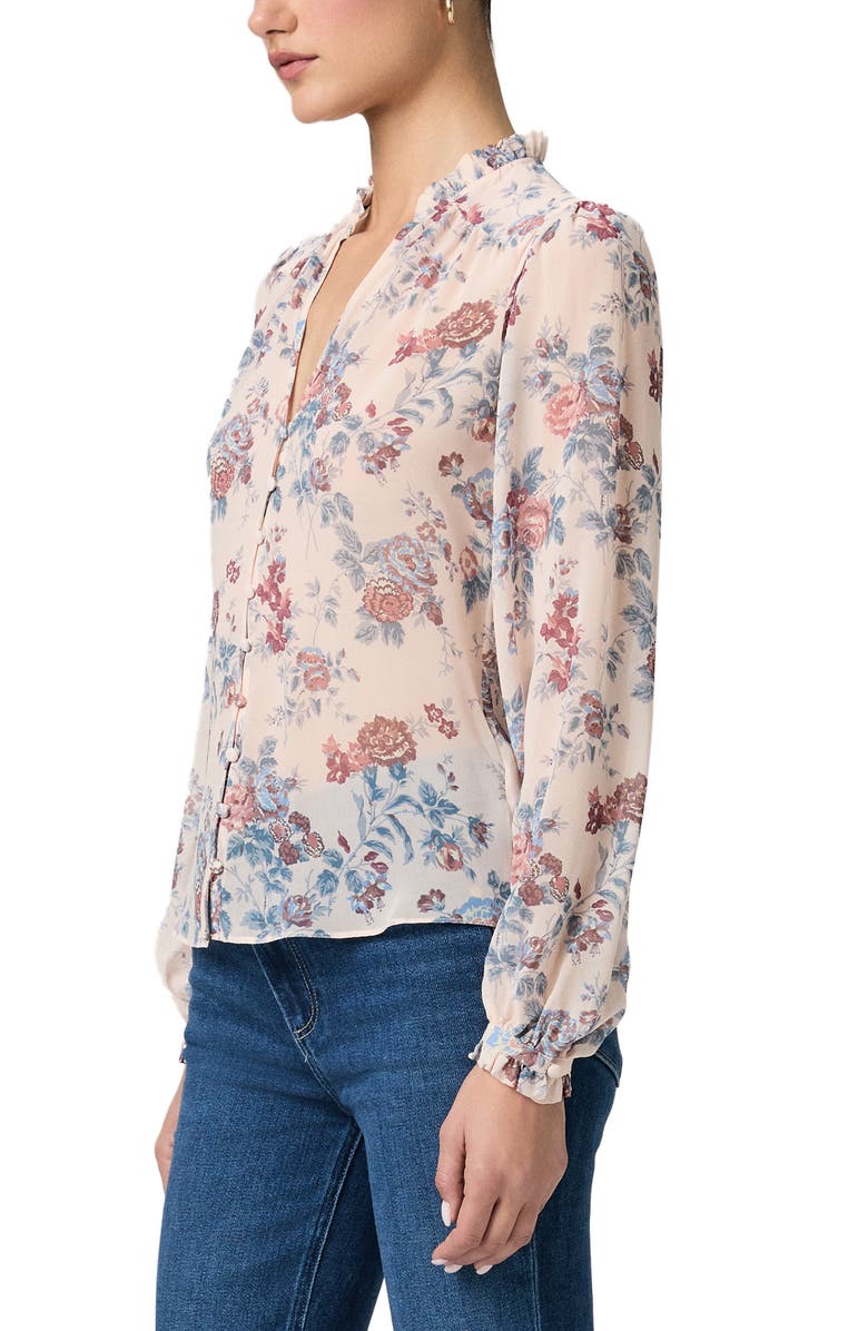 PAIGE Lula Floral Print Balloon Sleeve Top, Alternate, color, Cherry Blossom Multi