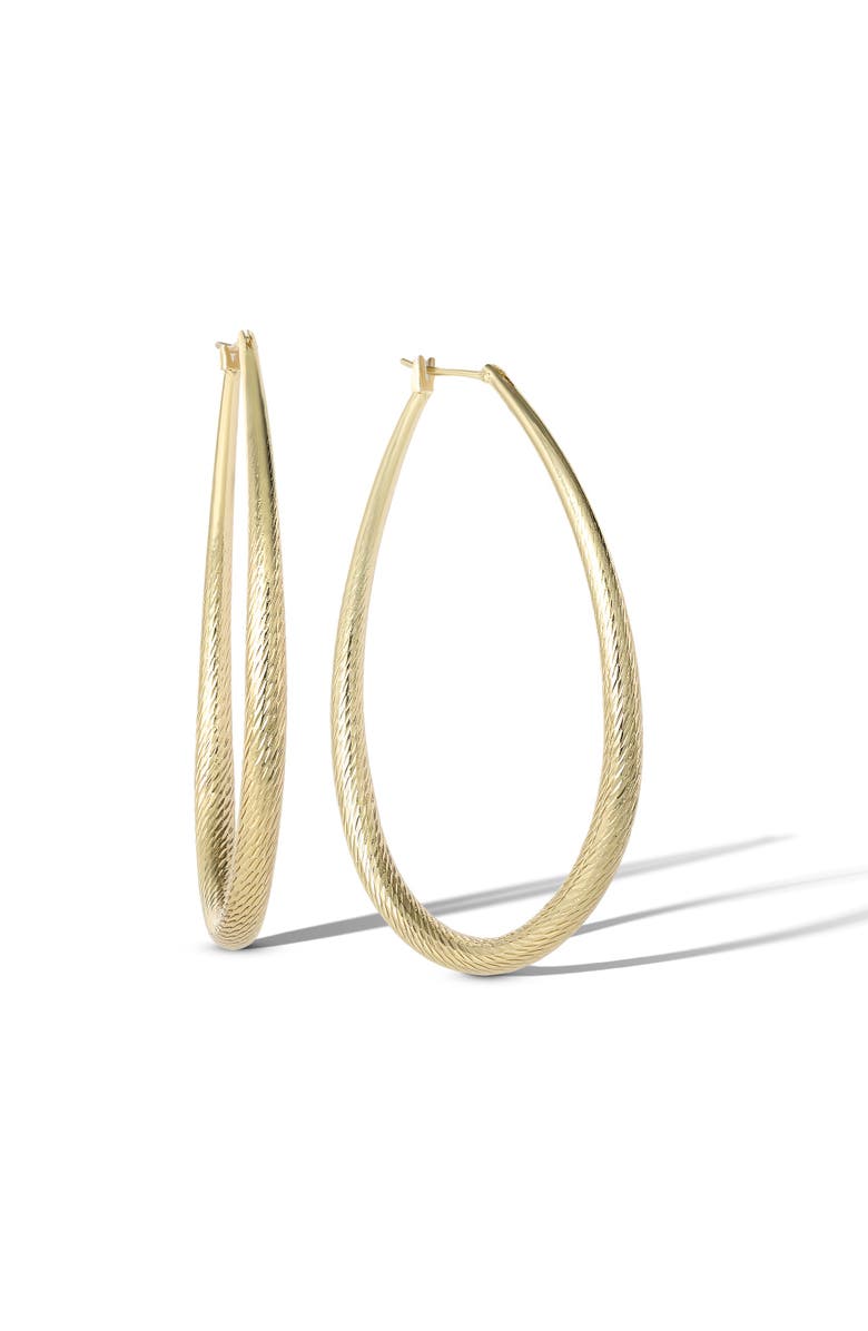 Jessica Simpson Oval Textured Large Hoop Earrings, Main, color,