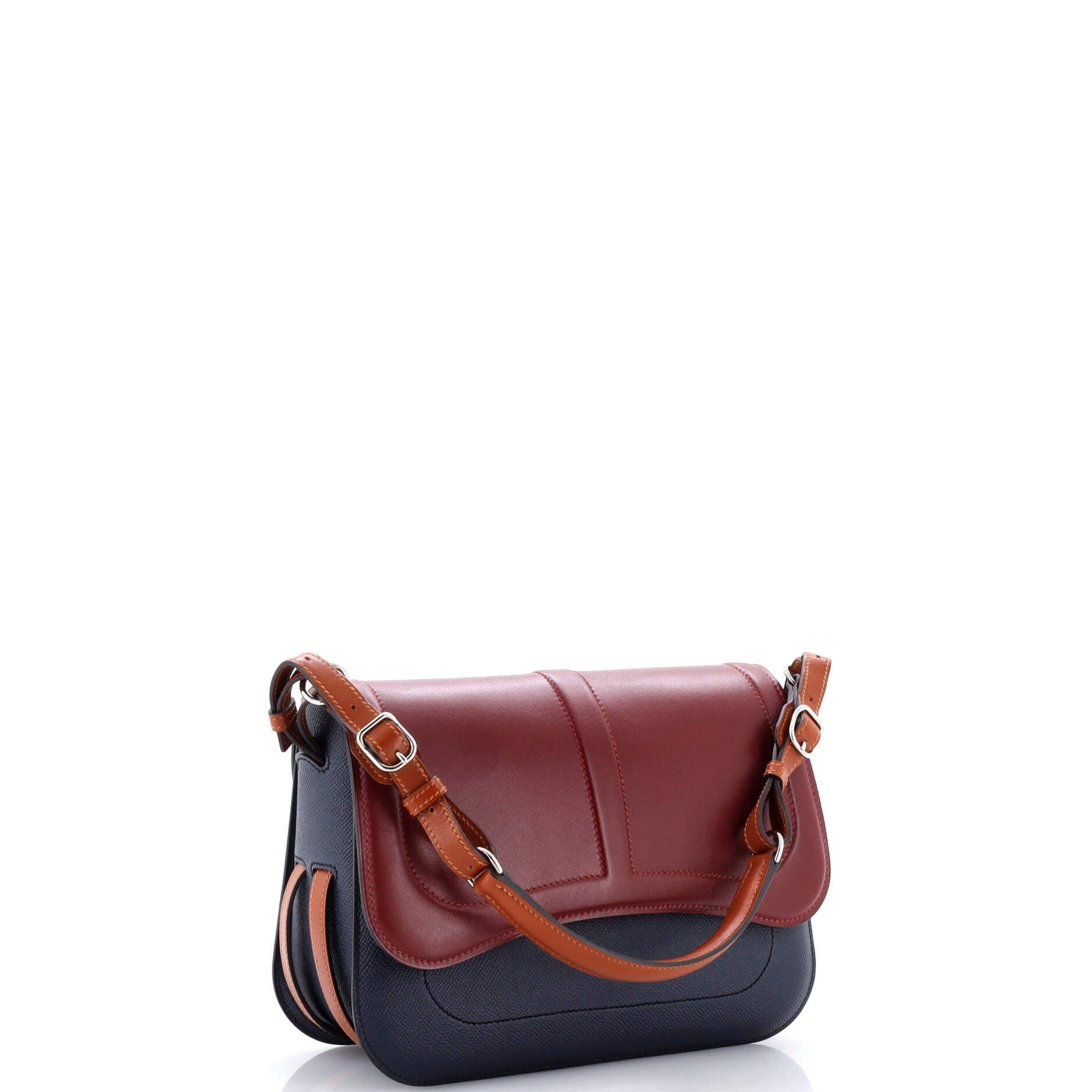 Harnais Shoulder Bag Epsom and Tadelakt, Alternate, color, Blue