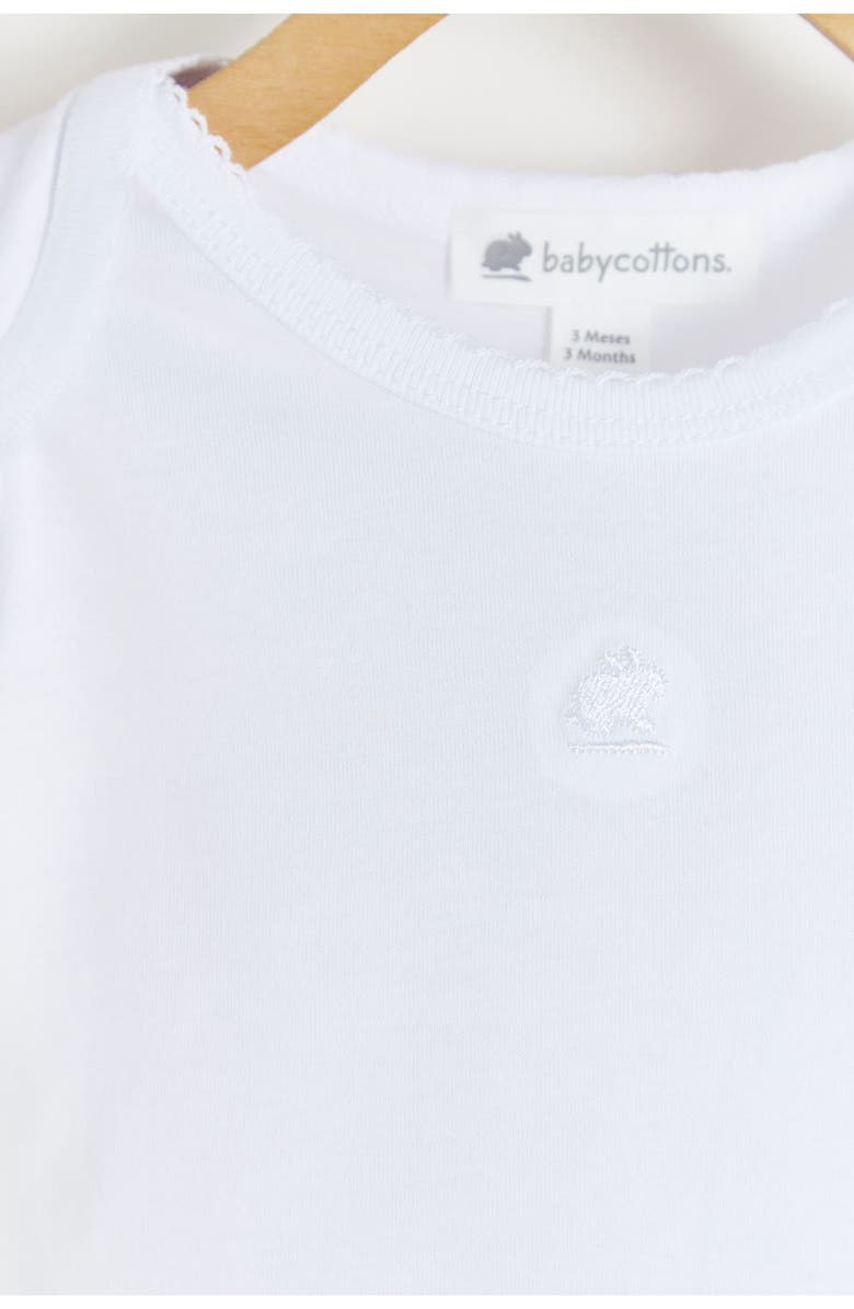 Babycottons Logo Short Sleeve Bodysuit 2-Pack for Infant, Alternate, color, White