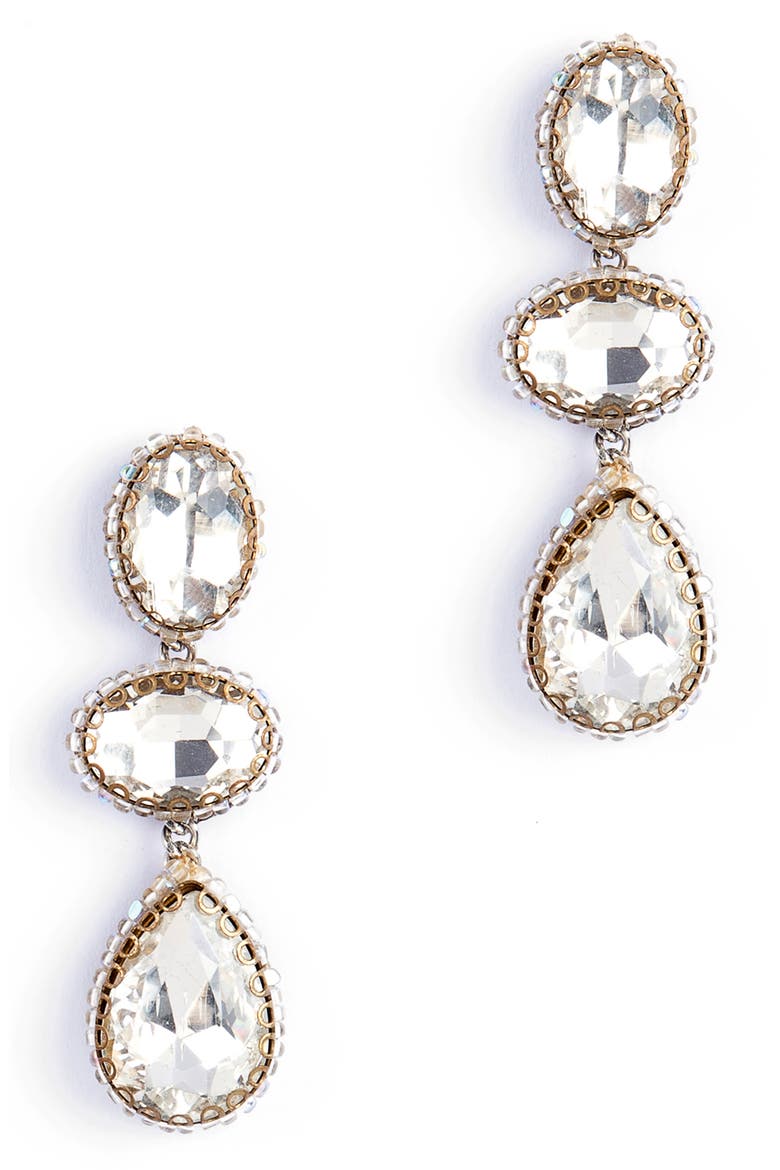 Hadlee Drop Earrings, Main, color, SILVER